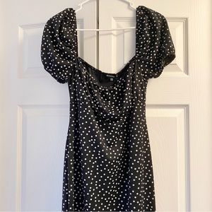 MissGuided Polka Dot Midi Dress